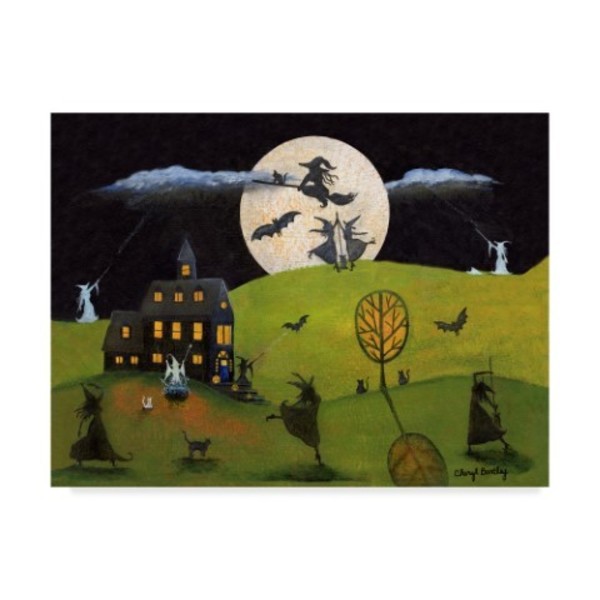 Trademark Fine Art Cheryl Bartley 'White Witch Halloween Dance' Canvas Art, 14x19 ALI40903-C1419GG